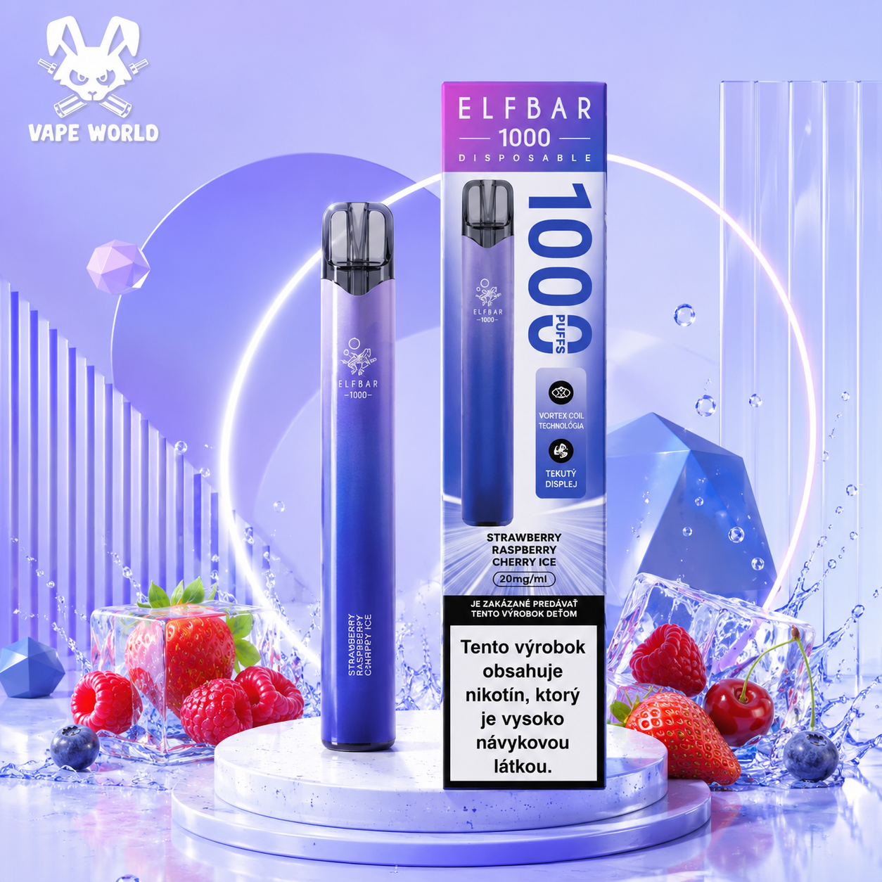 Elf Bar 1000 Strawberry Raspberry Cherry Ice