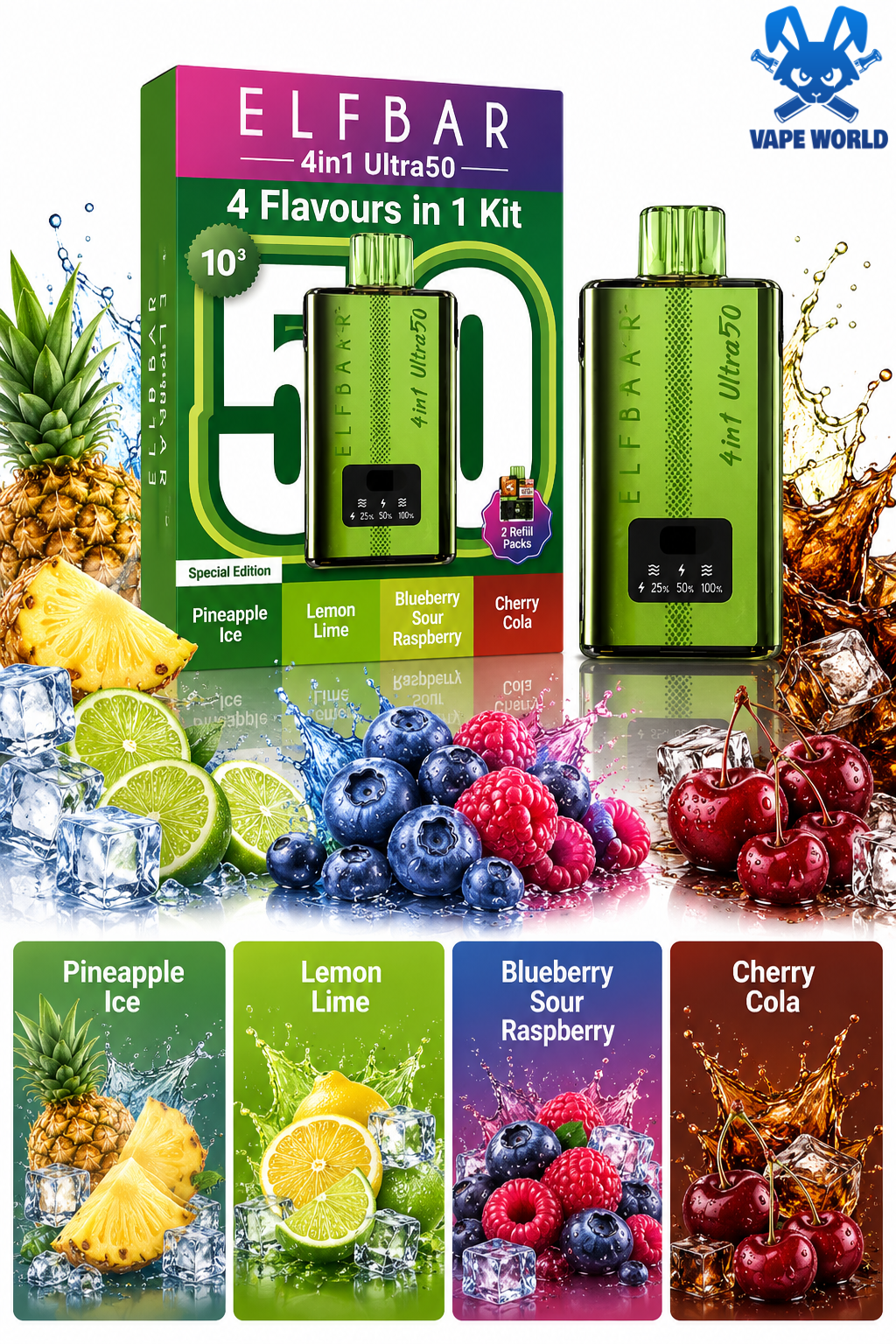 ELF BAR 4IN1 ULTRA 50000 ZARIADENIE SPECIAL EDITION