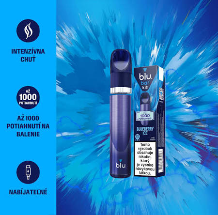 Blu Bar Zariadenie + 1 Predplnený Pod - Blueberry Ice 20mg – Obrázok 2