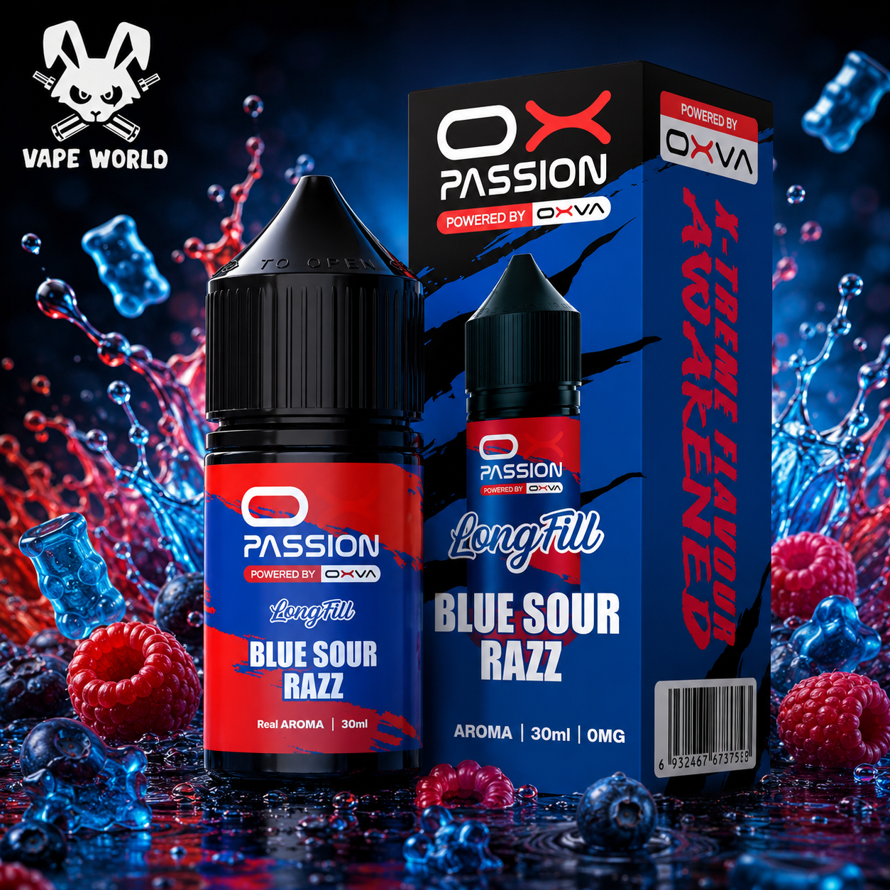 30 ml Blue Sour Razz OXVA Ox Passion - 6 ml S&V