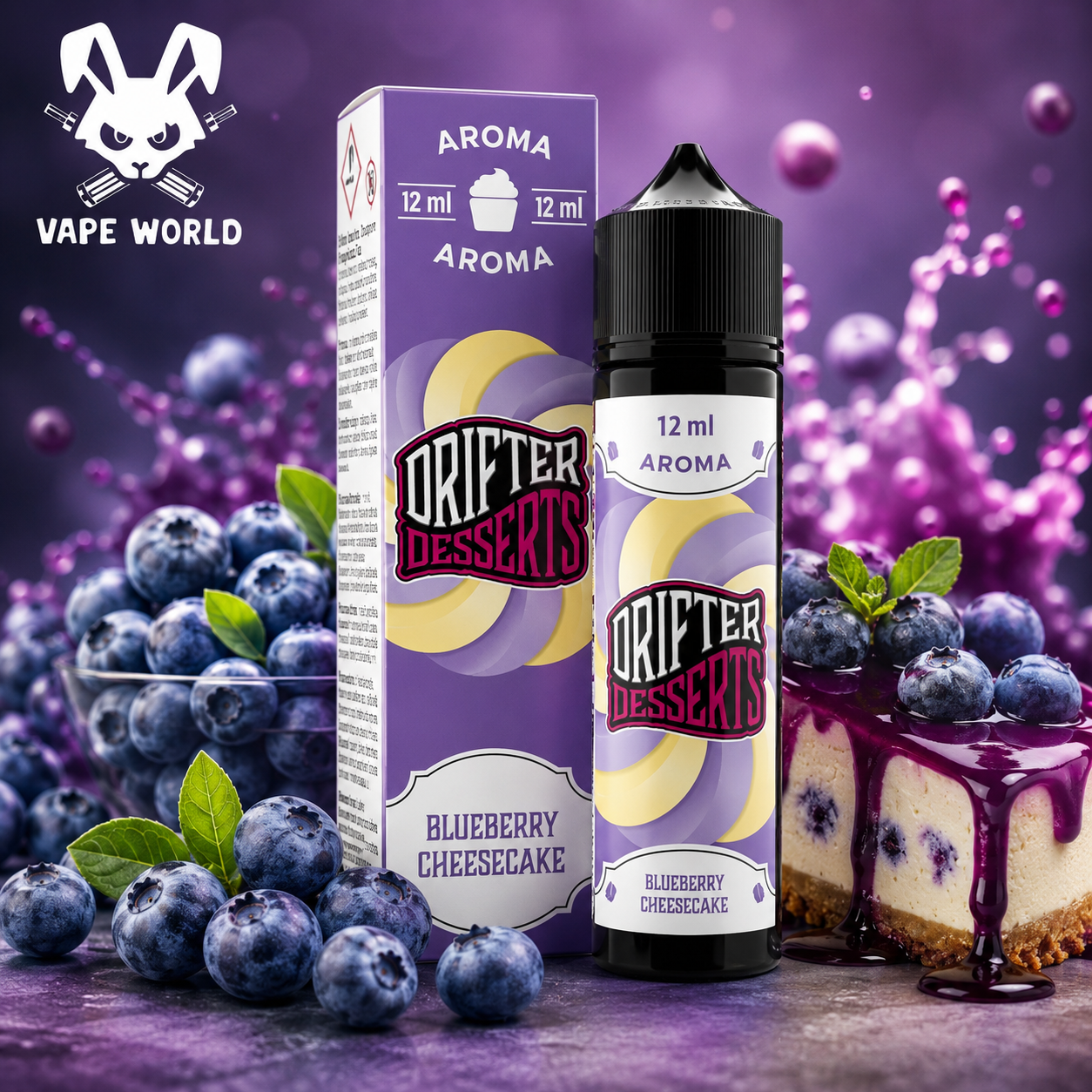 Blueberry Cheesecake Longfill 12ml - Drifter