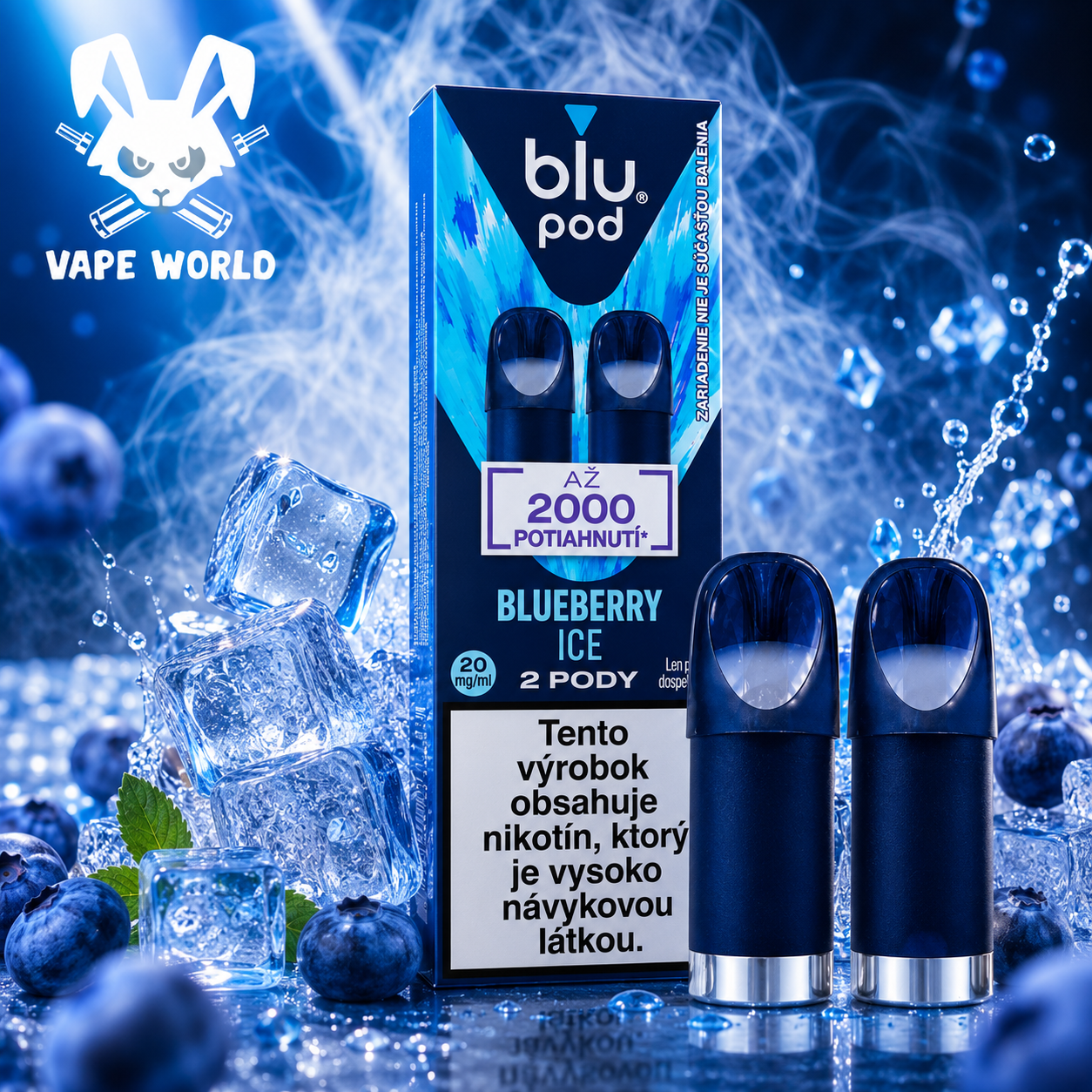Blu Bar PODY 2X - Blueberry Ice 20mg
