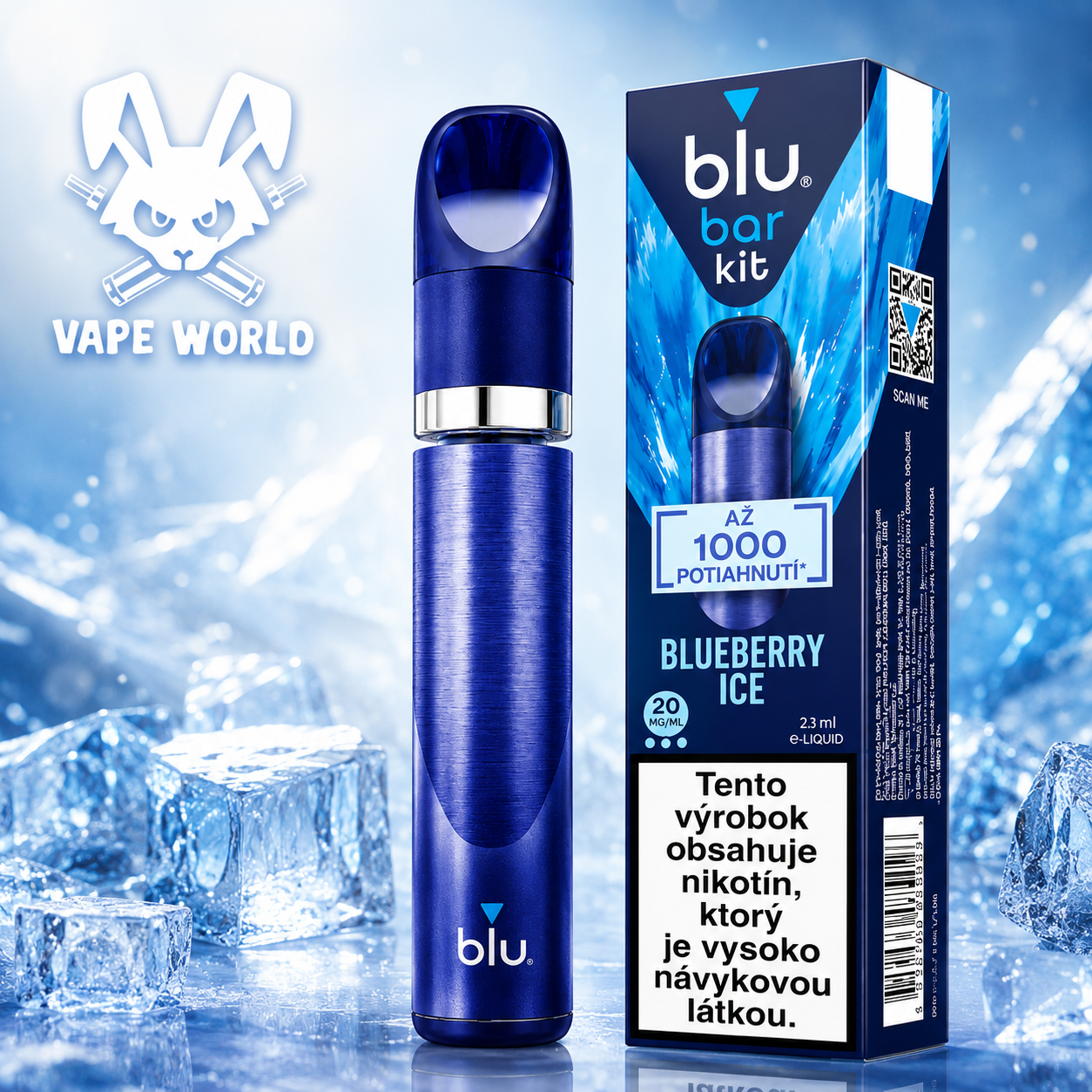 Blu Bar Zariadenie + 1 Predplnený Pod - Blueberry Ice 20mg