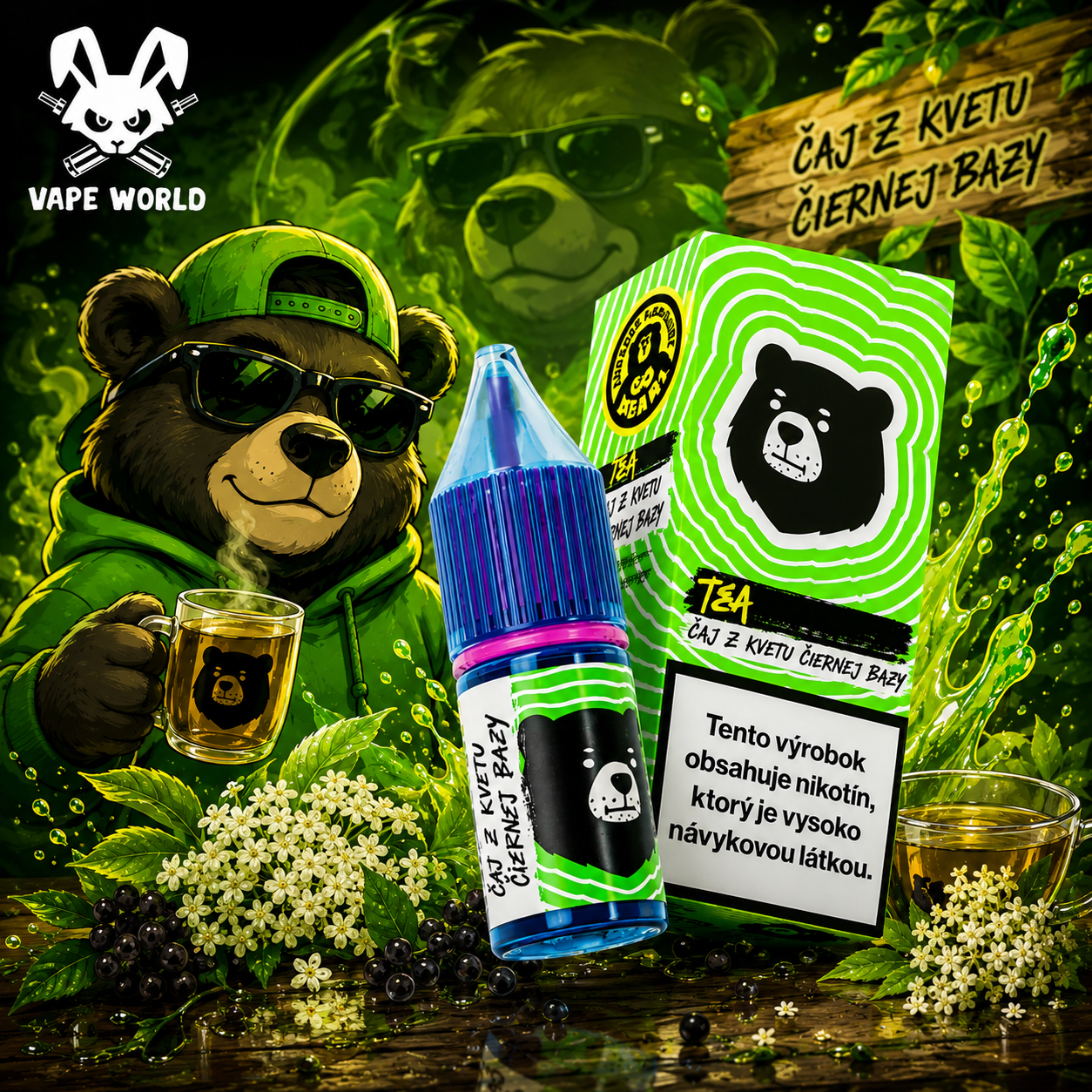Go Bears Tea Salts Čaj z Kvetu Čiernej Bazy 10ml , 20mg