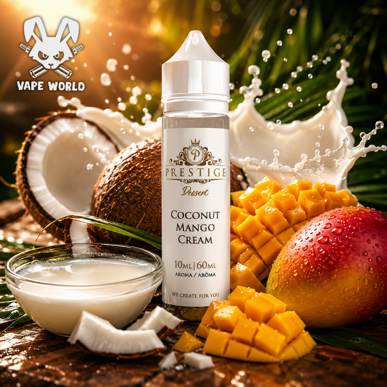 Prestige Dessert - Coconut Mango Cream (Shake & Vape) 10 ml