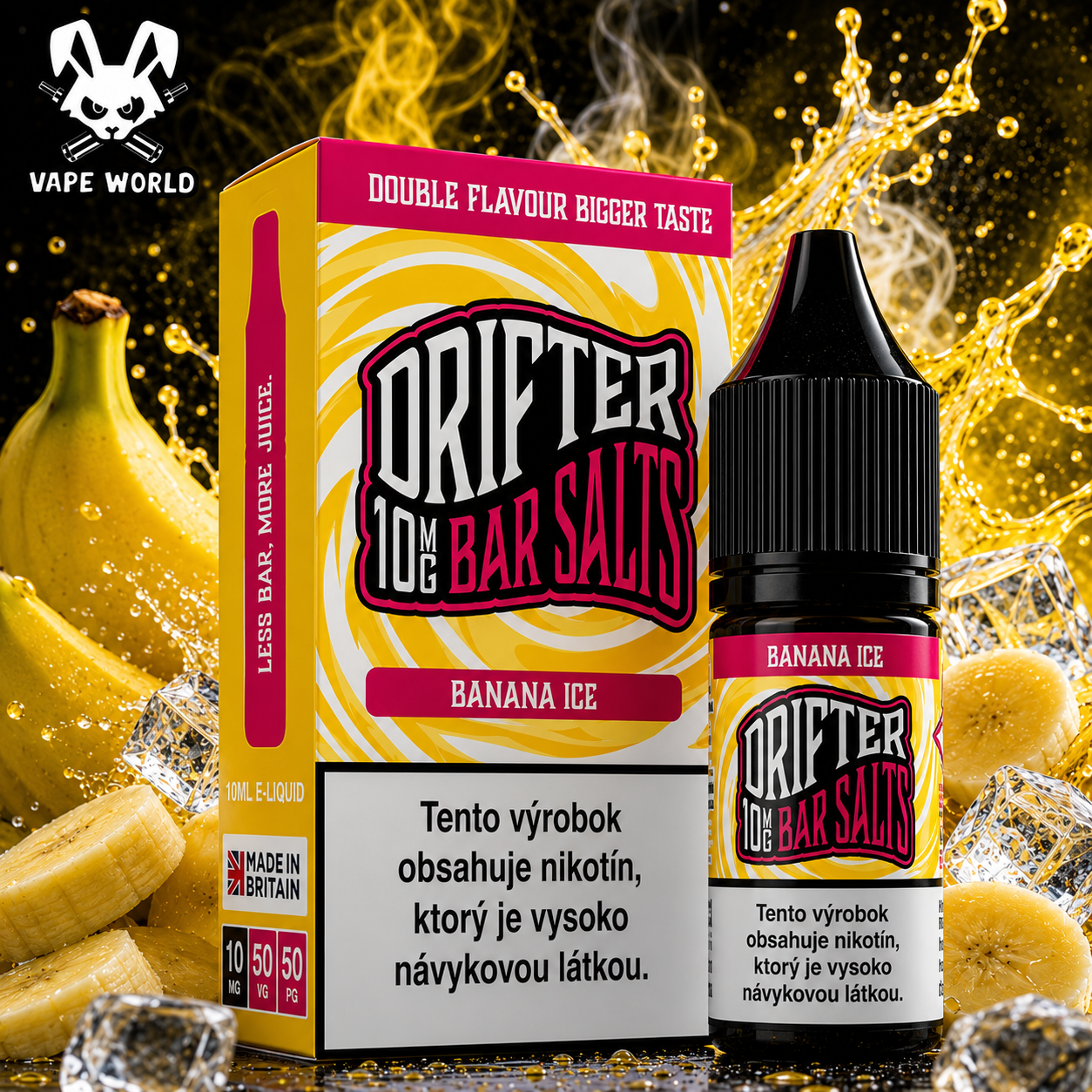 Drifter Bar Salts - Banana Ice 10ml (10mg) e-liquid