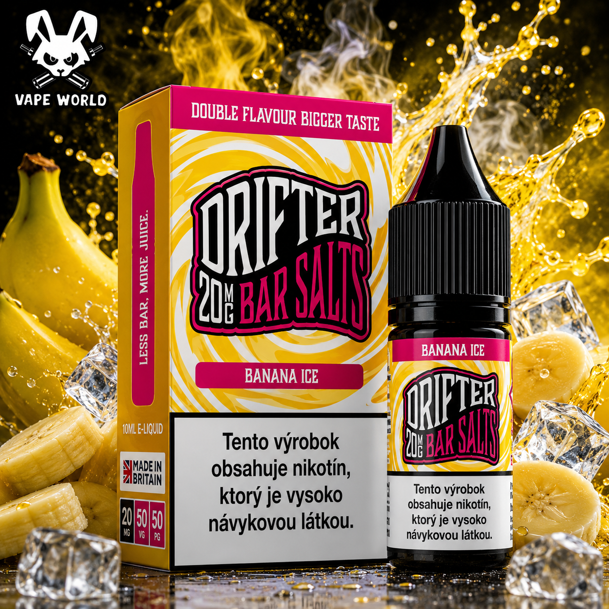 Drifter Bar Salts - Banana Ice 10ml (20mg) e-liquid