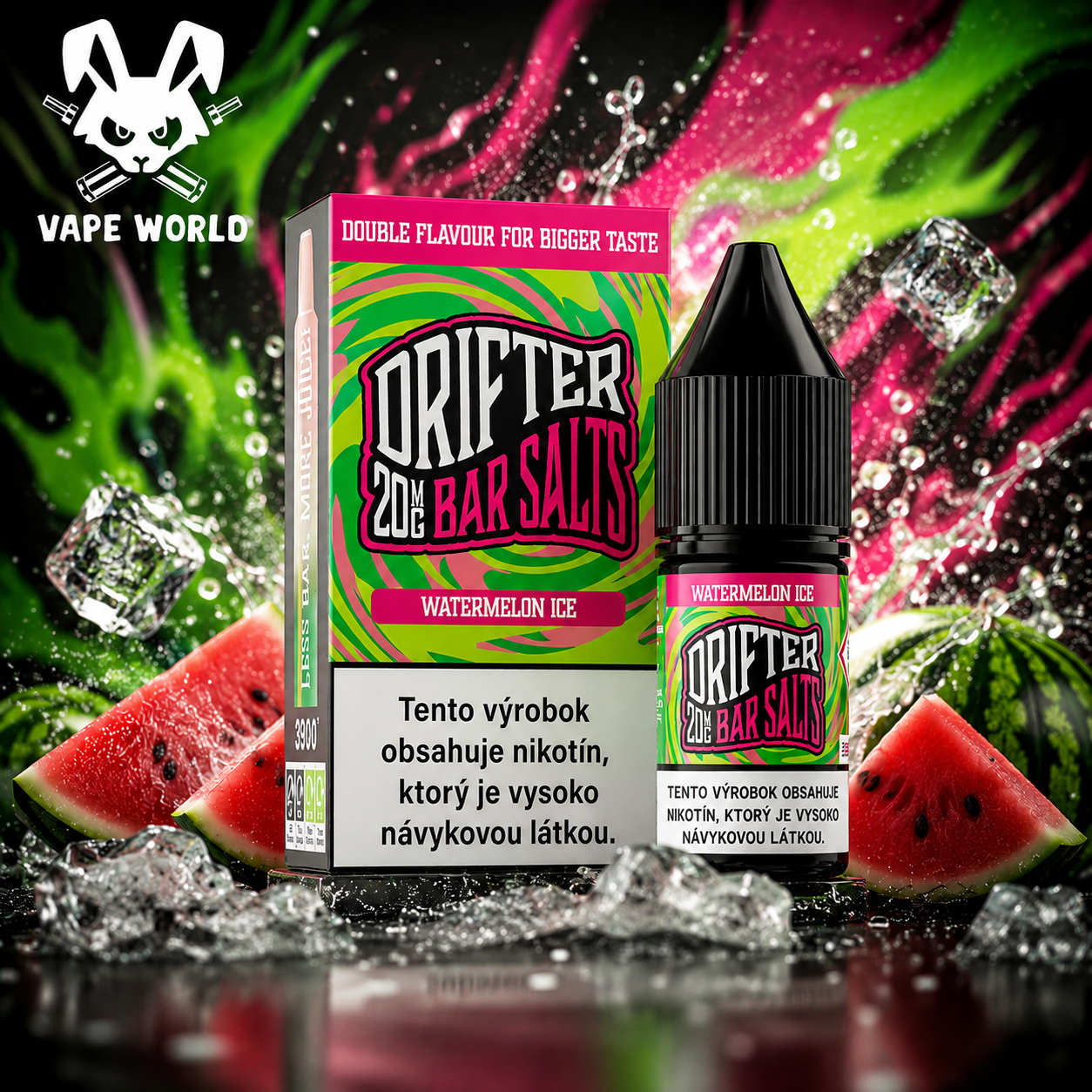 Drifter Bar Salts - Watermelon Ice 10ml (20mg) e-liquid