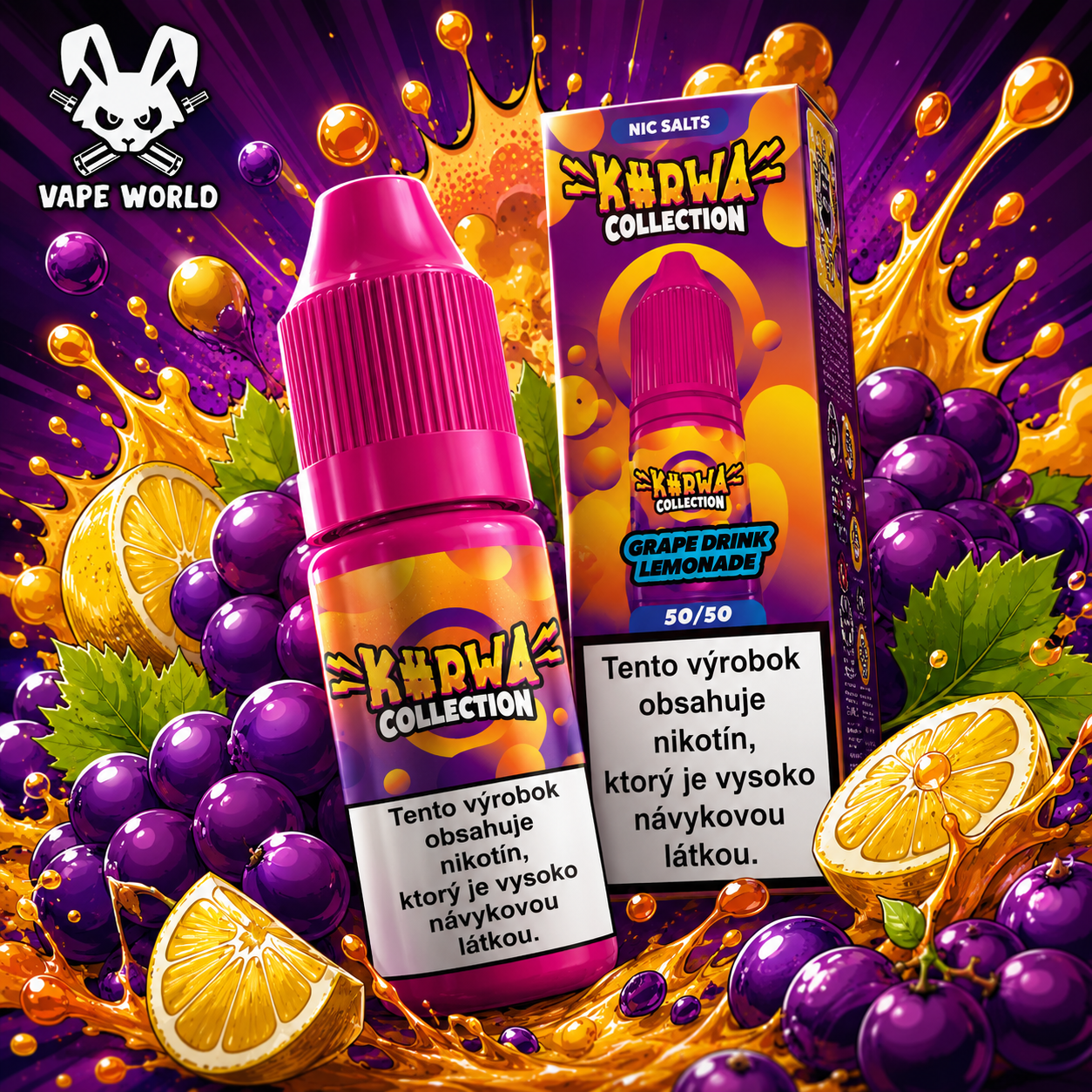 KURWA Collection Grape Drink Lemonade 10ml, 20mg