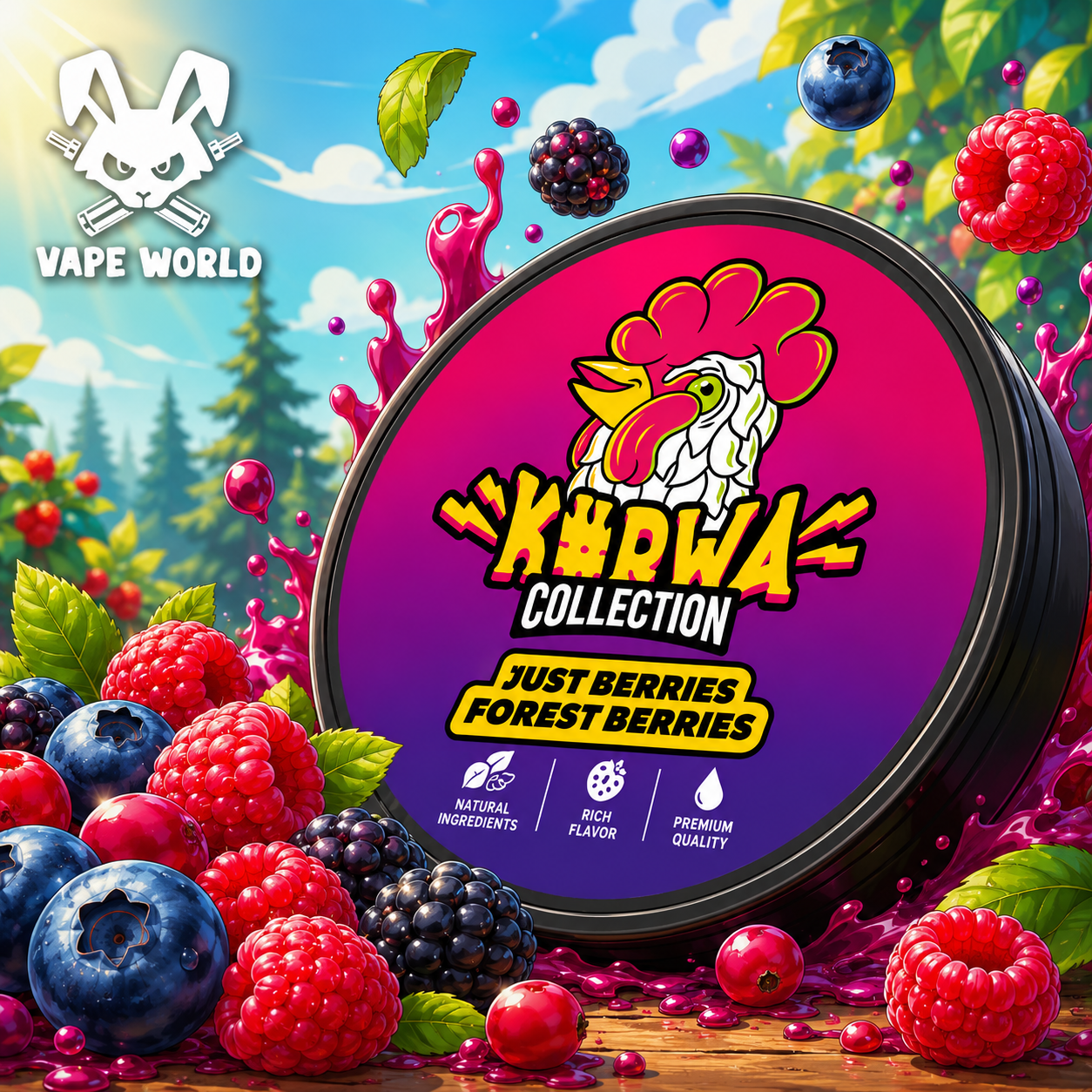 KURWA - JUST BERRIES FOREST BERRIES 16MG
