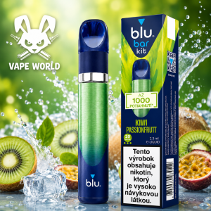 Blu Bar Zariadenie + 1 Predplnený Pod - Kiwi Passion Fruit 20mg