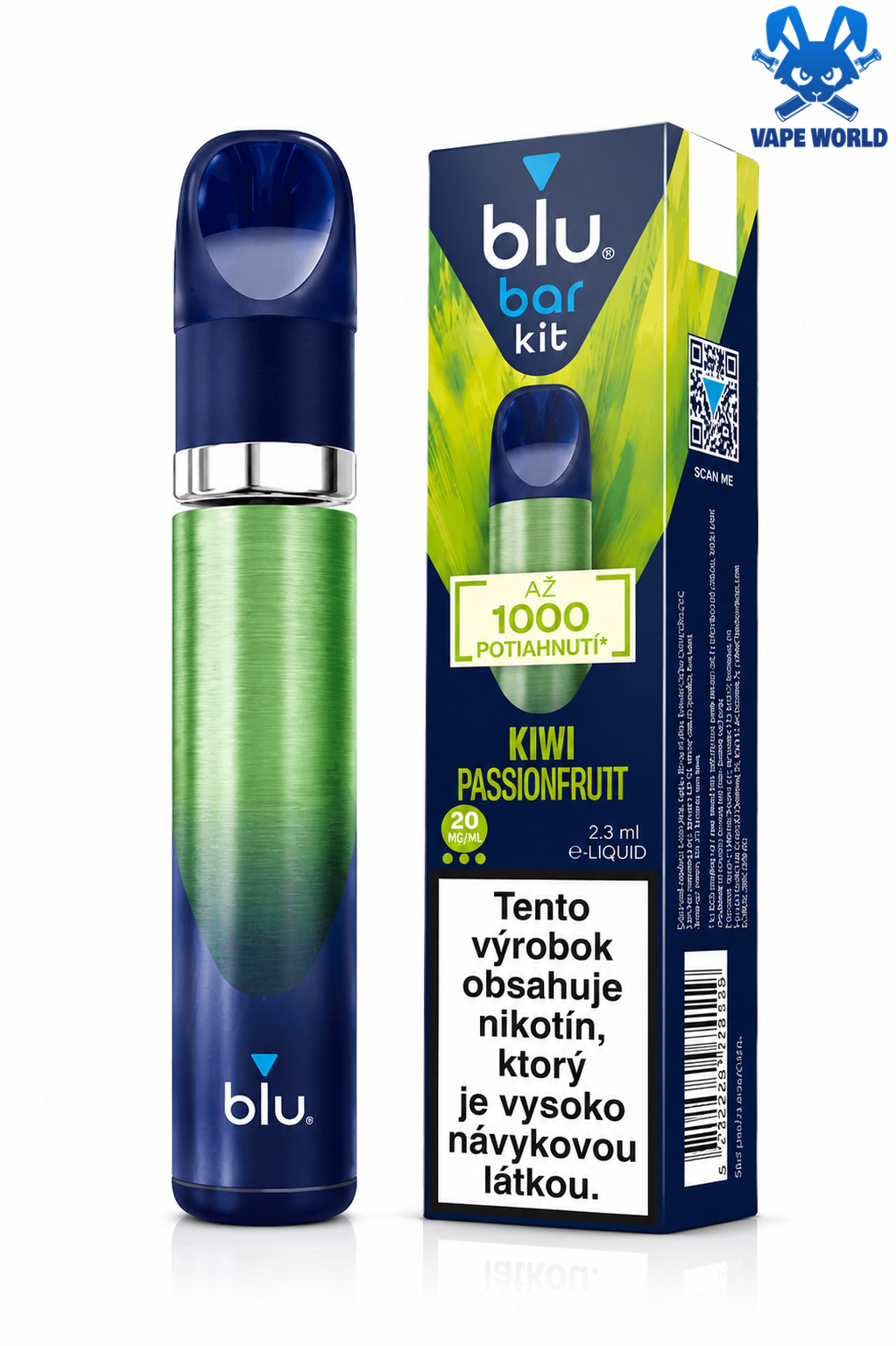 Blu Bar Zariadenie + 1 Predplnený Pod - Kiwi Passion Fruit 20mg – Obrázok 3