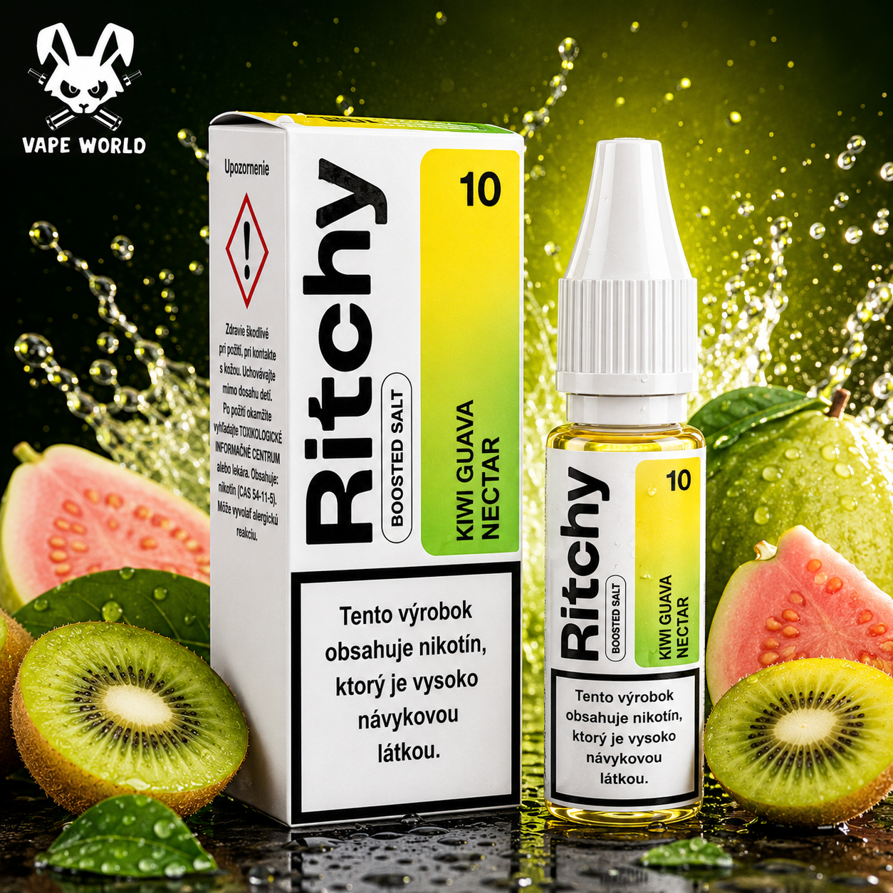 Ritchy Salt Kiwi Guava Nectar (Exotický nektár z kivi a guavy) 10ml - 10mg/20mg