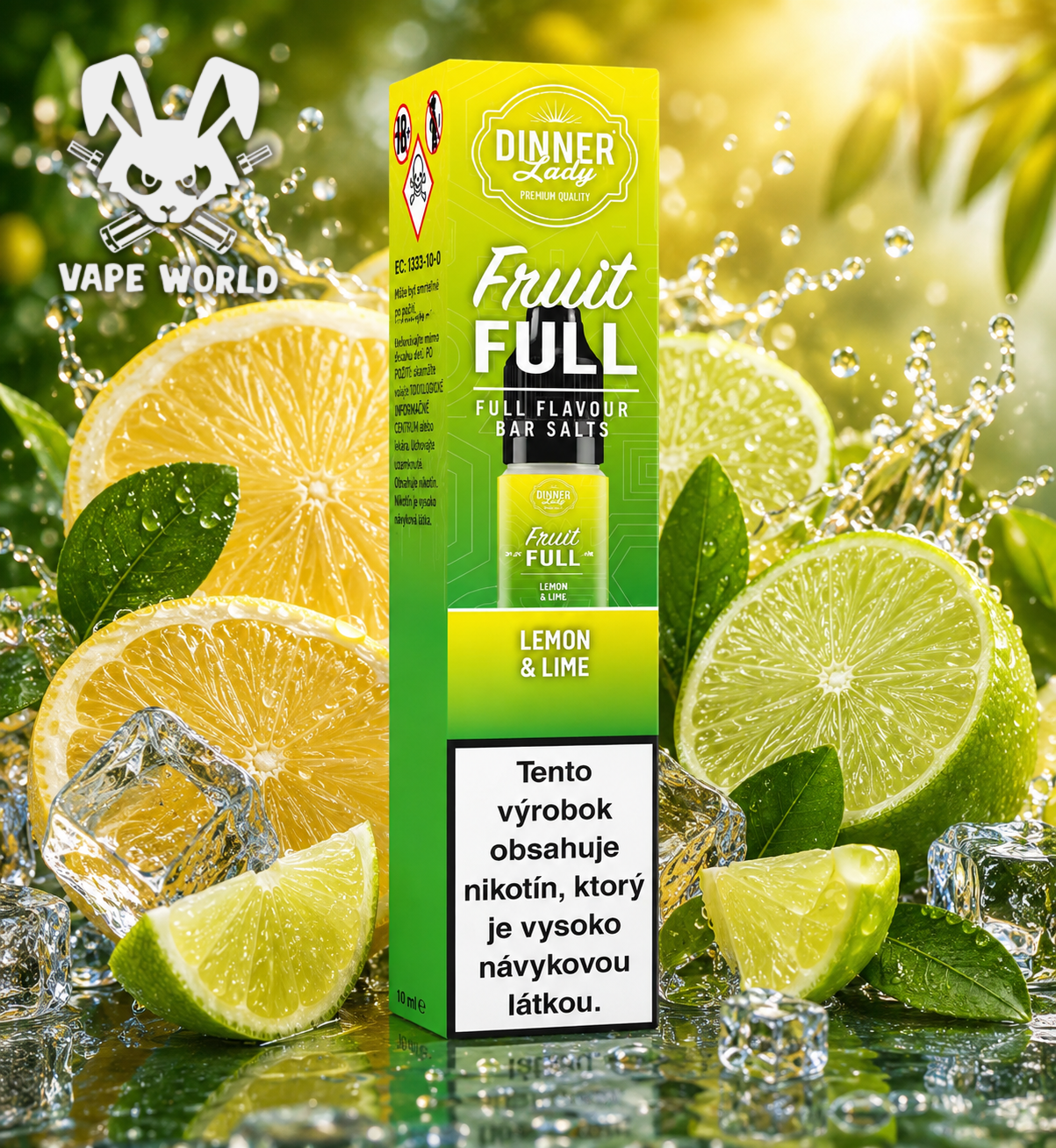 Dinner Lady Bar Salts Fruit Full Lemon & Lime 10 mg