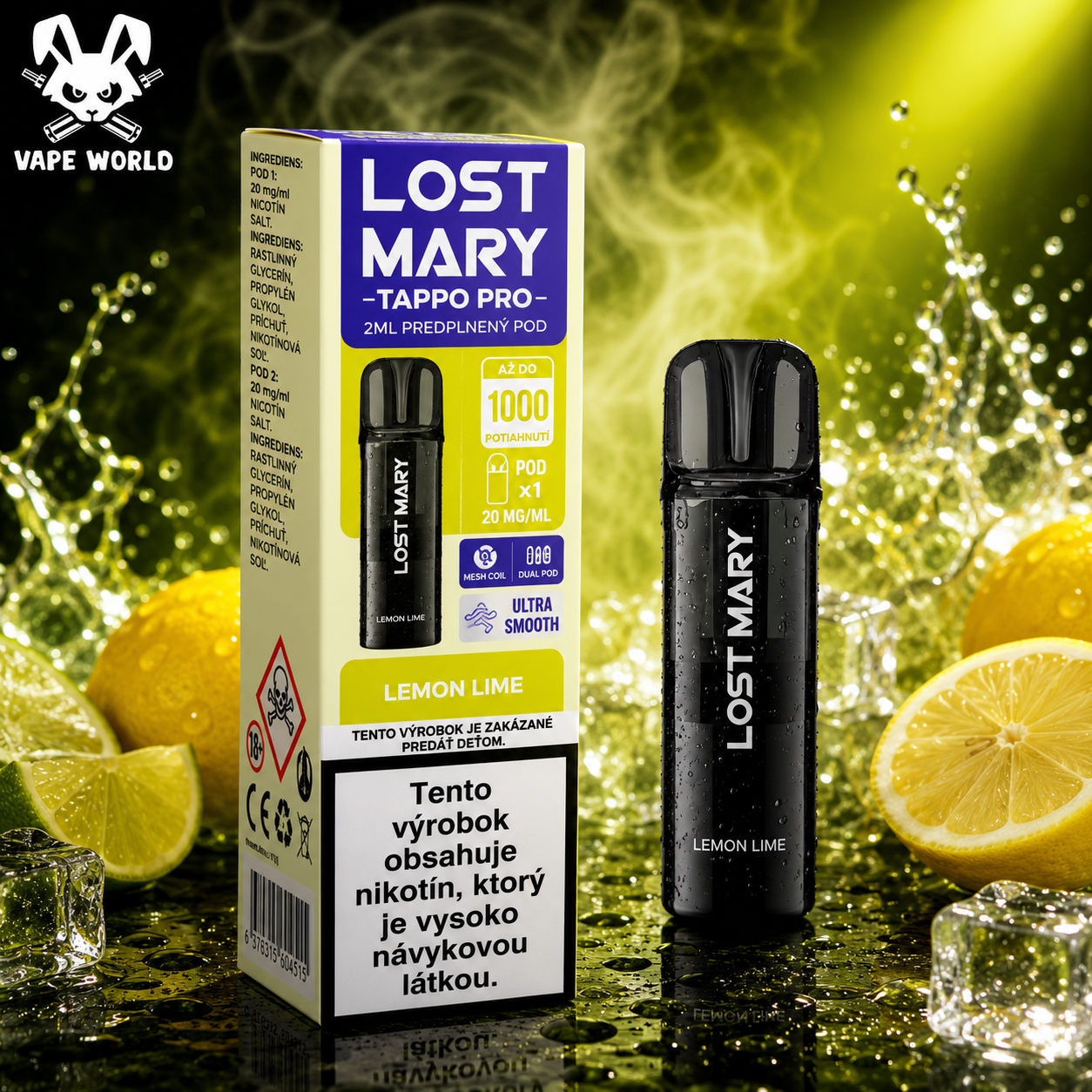 Lost Mary Tappo Pro cartridge Lemon Lime 1ks predplnená hlava