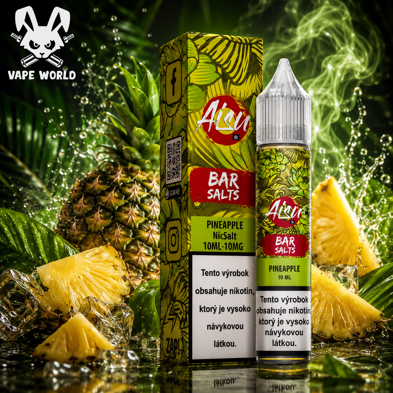 Zap! Aisu Bar Salts - Pineapple 10ml (10mg) e-liquid