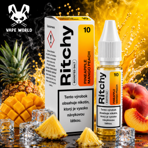 Ritchy Salt Pineapple Mango Peach (Ananas, mango a broskyňa) 10ml - 10mg/20mg