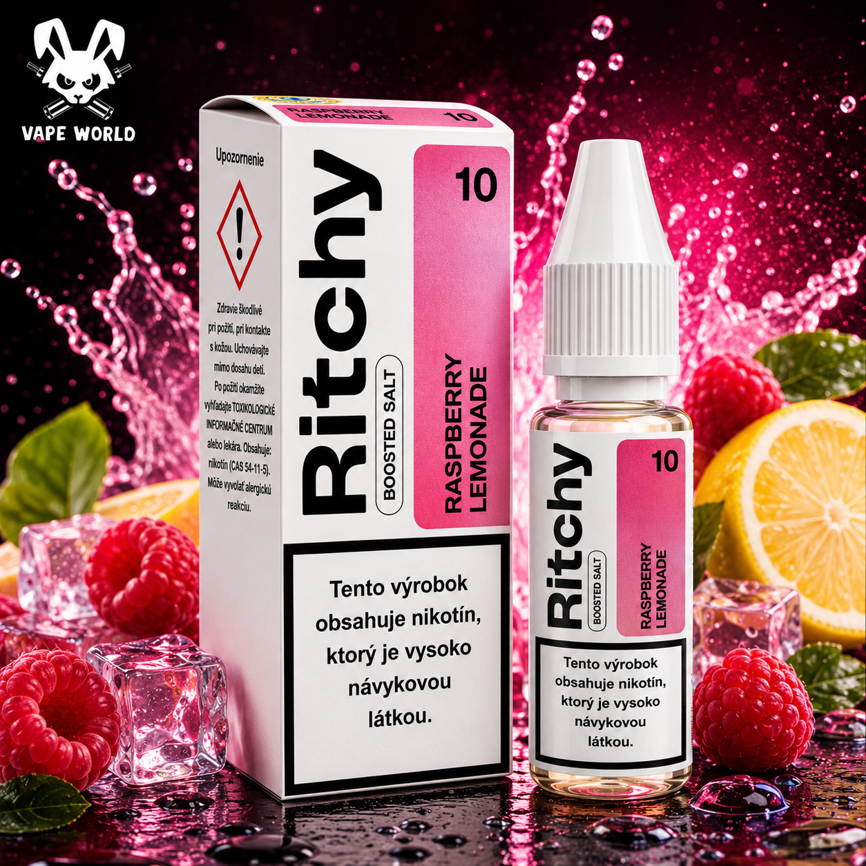 Ritchy Salt Raspberry Lemonade (Malinová limonáda) 10ml - 10mg/20mg