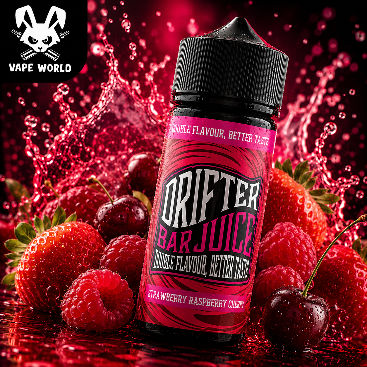 Strawberry Raspberry Cherry Longfill 24ml - Drifter