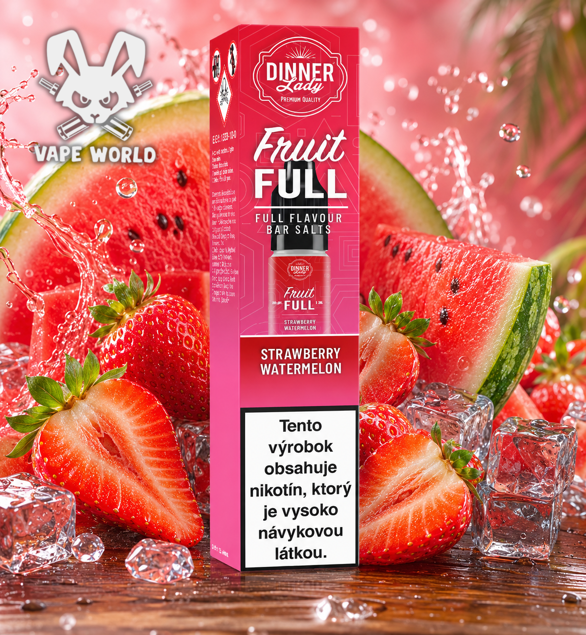 Dinner Lady Bar Salts Fruit Full Strawberry Watermelon 10 mg