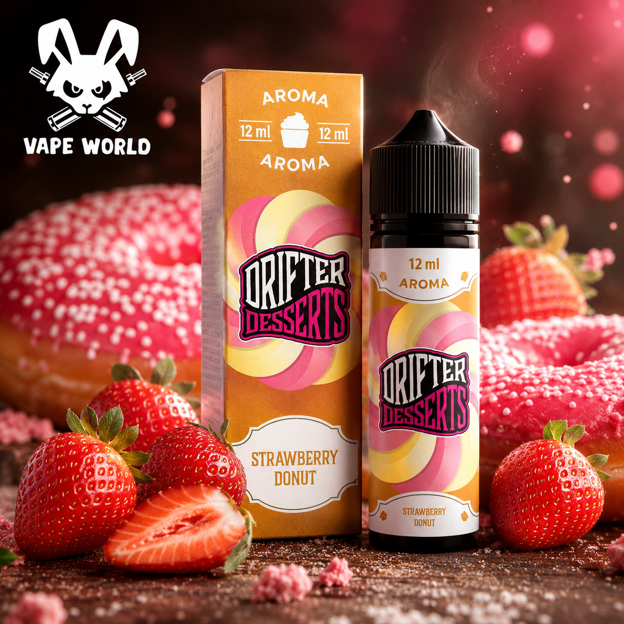 Strawberry Donut Longfill 12ml - Drifter