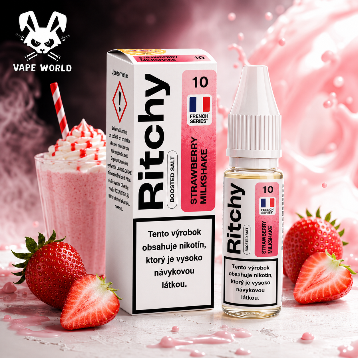 Ritchy Salt Strawberry Milkshake 10ml - 10mg/20mg