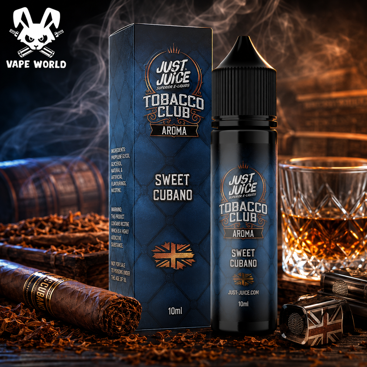 Just Juice Shake & Vape Tobacco Sweet Cubano 10 ml