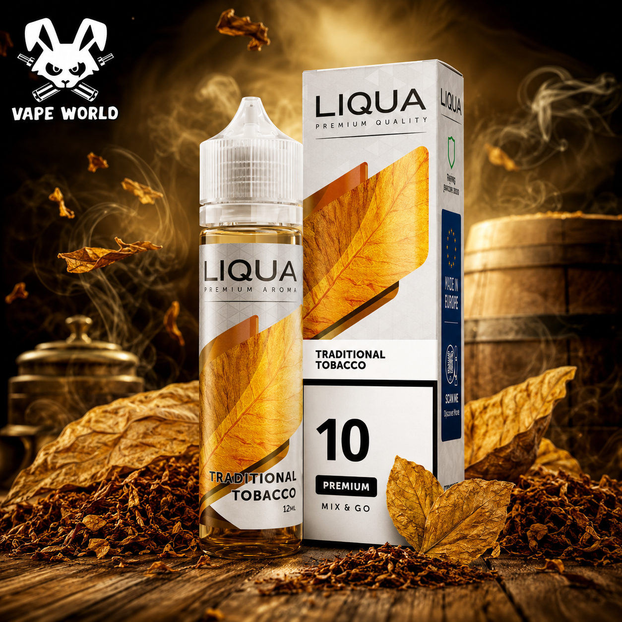 Traditional Tobacco Longfill 10ml - Liqua