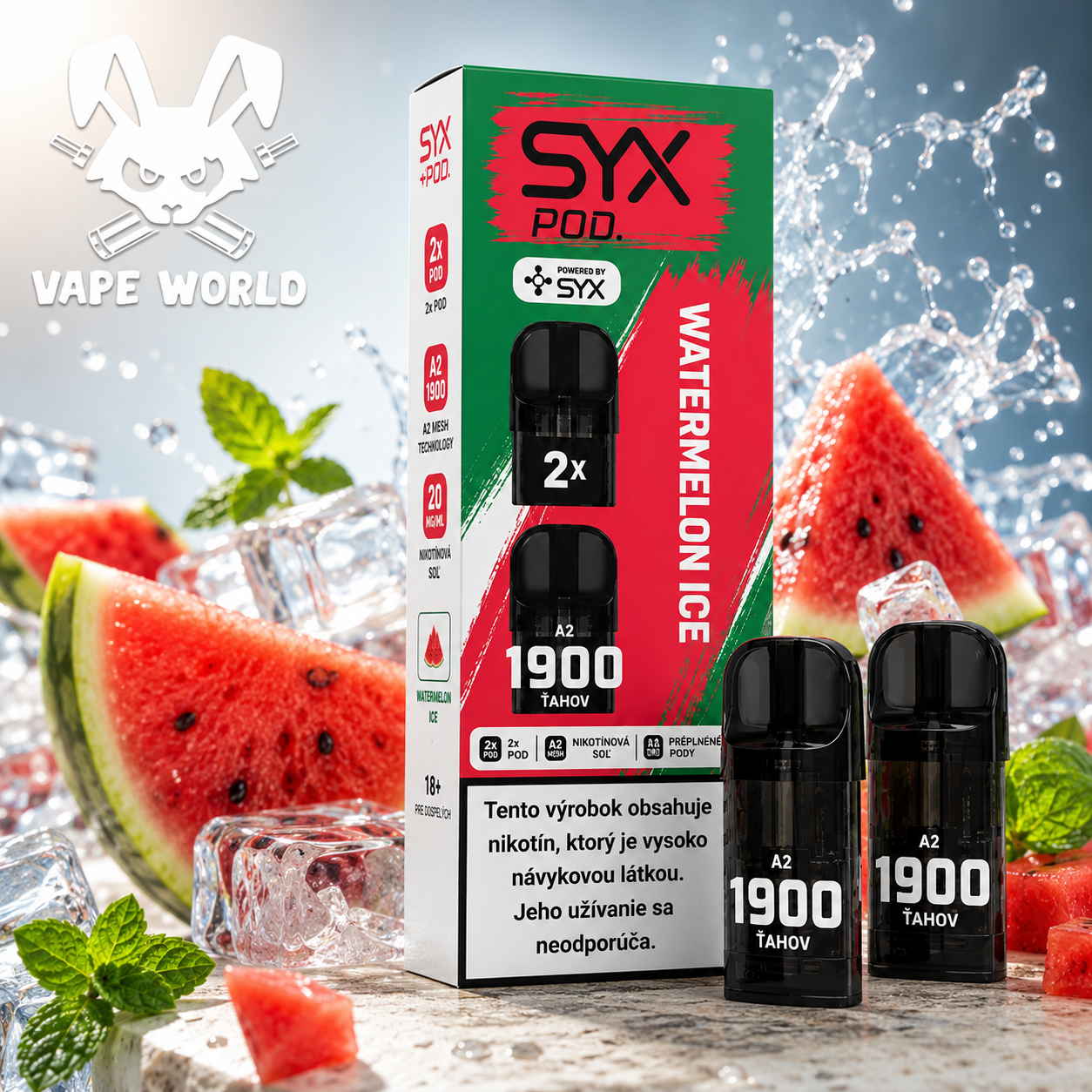 SYX PODY 2X - Watermelon Ice 20mg